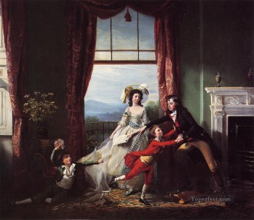  nue pintura - La familia Stillwell retrato colonial de Nueva Inglaterra John Singleton Copley